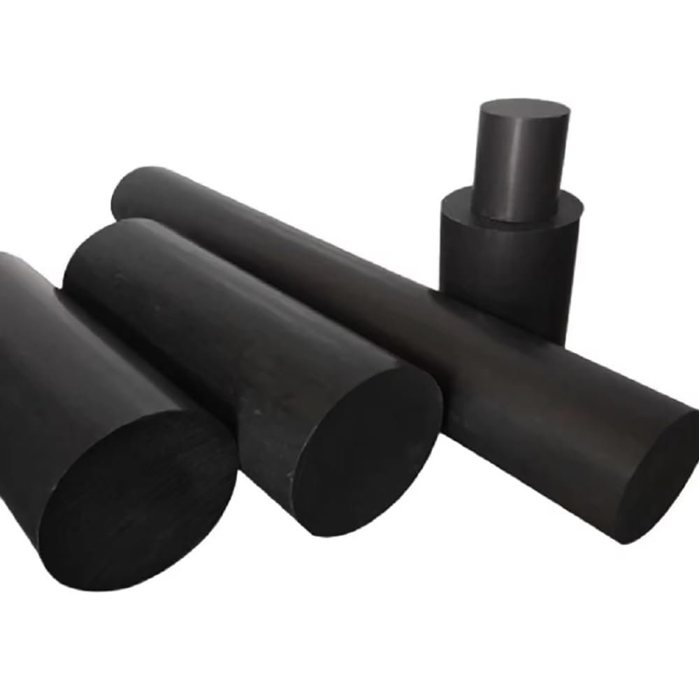 High-Density Polyethylene Round Rod, PA6 Nylon Rods, Black, 550 mm x 100 mm, 10-Pack (35 mm)