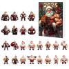 Christmas Calendar 2025, 24-Day 2D Acrylic Bodybuilder Santa Claus Countdown Calendar and Christmas Tree Ornament view 1