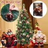 Christmas Calendar 2025, 24-Day 2D Acrylic Bodybuilder Santa Claus Countdown Calendar and Christmas Tree Ornament view 2