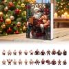 Christmas Calendar 2025, 24-Day 2D Acrylic Bodybuilder Santa Claus Countdown Calendar and Christmas Tree Ornament view 3