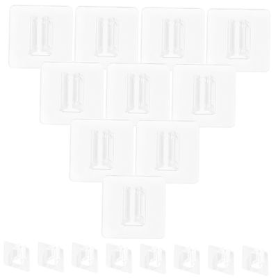 DOITOOL 50-Piece Transparent Card Holders with Sturdy Plastic Stands, Business Card Organizer and Display Holders for Desks, Offices and Games