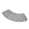 Curved Bath Mat, Thick Absorbent Shower Mat, Light Gray view 1