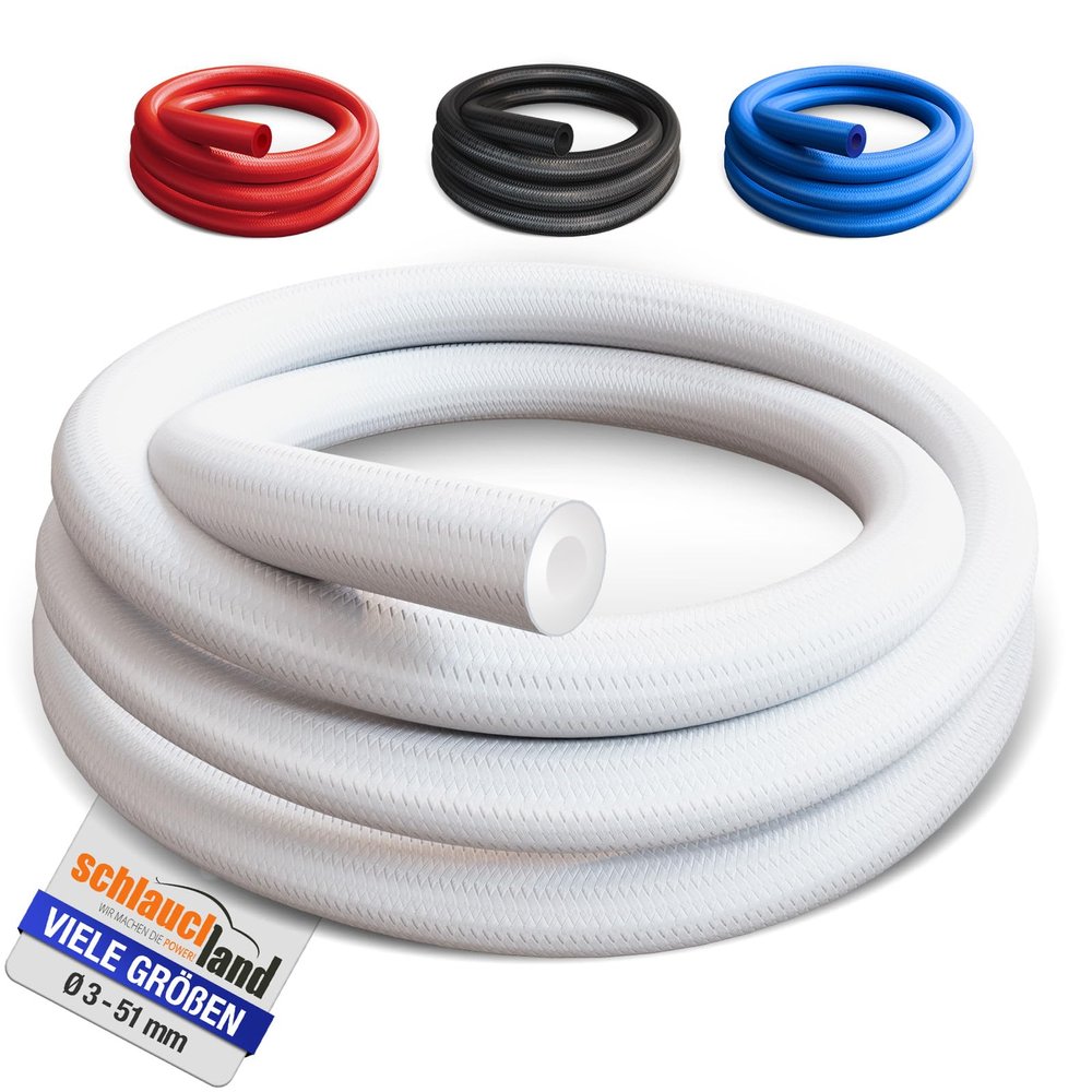 5 m PROTEX Silicone Hose, White, 180°C, 30 x 40 mm