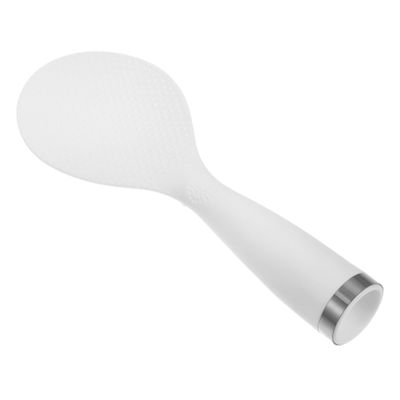 Standing Plastic Rice Spoon, White, Nonstick-Coated