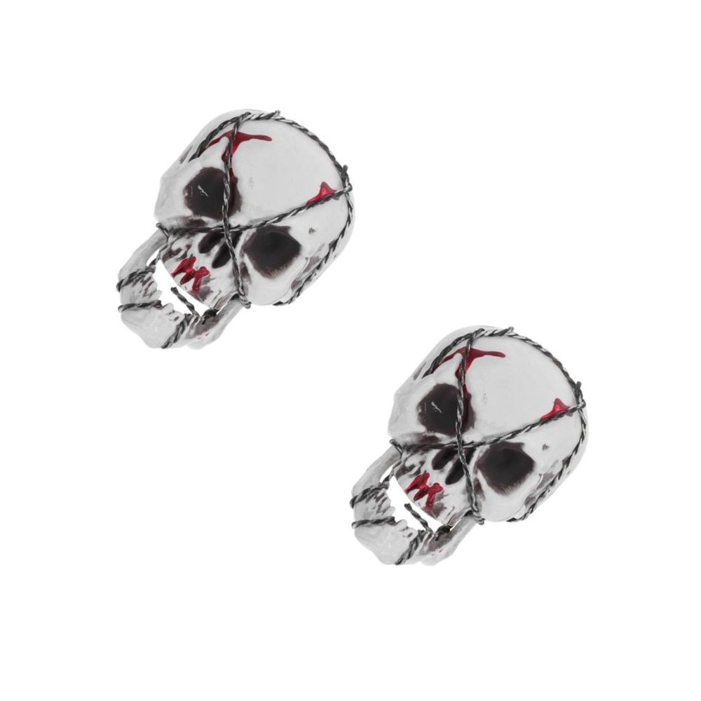 ABOOFAN 2-Piece Halloween Plastic Skull Props