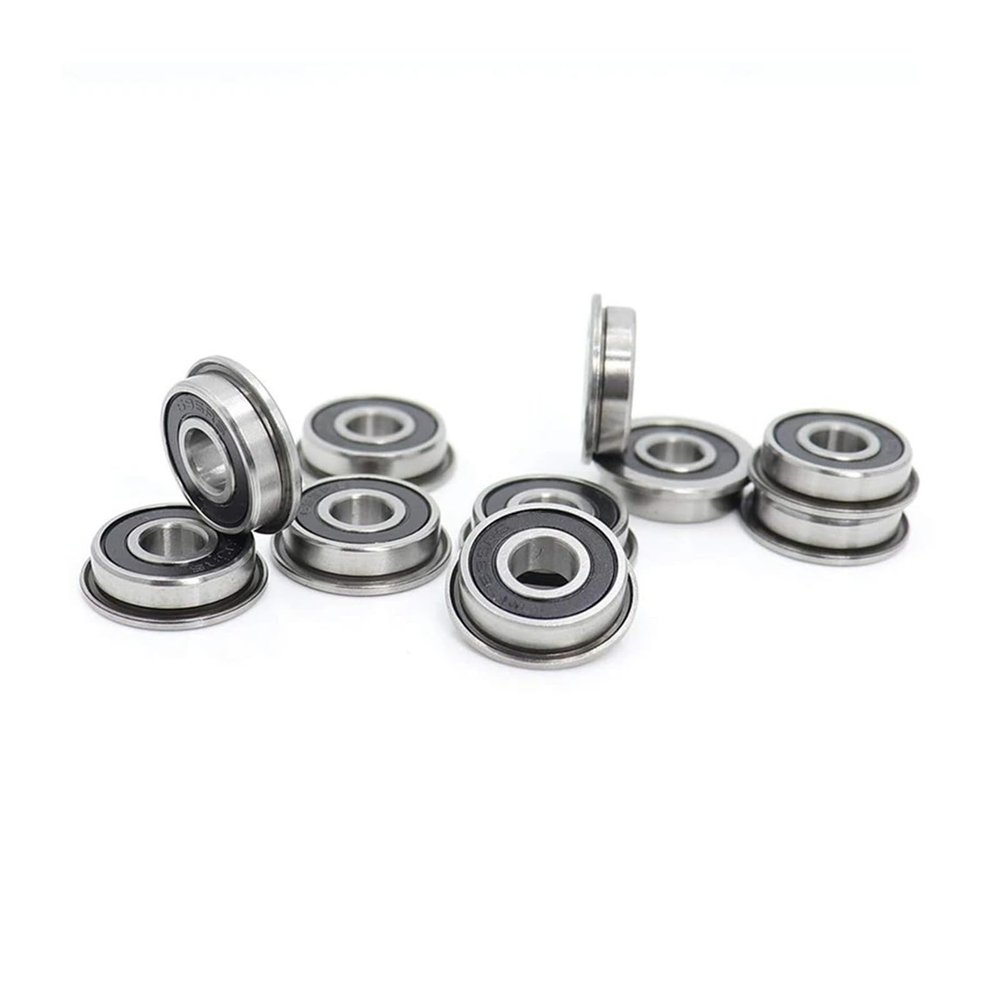 CBFMFVFROR 10-Piece F695-2RS Flanged Miniature Deep-Groove Ball Bearings, 5 x 13 x 4 mm, for 2/3 3D Printers