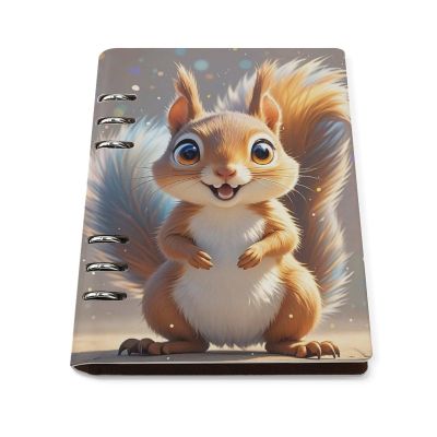 Eichhrnchen A5 PU Leather Loose-Leaf Notebook, 90 Sheets, Refillable Binder