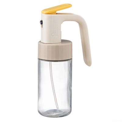 2-in-1 Oil Sprayer Glass Bottle for Cooking and Storing Various Seasonings (250 ml)