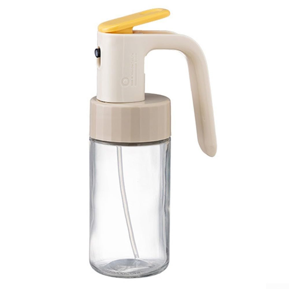 2-in-1 Oil Sprayer Glass Bottle for Cooking and Storing Various Seasonings (250 ml)