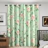 zcwl Mint Green Rose Blackout Curtains with Grommets, 2-Piece Set, 300 x 140 cm view 1