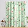 zcwl Mint Green Rose Blackout Curtains with Grommets, 2-Piece Set, 300 x 140 cm view 3