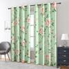 zcwl Mint Green Rose Blackout Curtains with Grommets, 2-Piece Set, 300 x 140 cm view 4