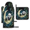 Mexpekil 3-Piece Panda Oven Mitts and Pot Holder Set view 1