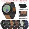 Watch Band for Fenix 7, 7X, 6X Pro, 5X, 5 Plus, 3, 935, 945 and S60, Genuine Leather Silicone 22/26 mm Strap view 3
