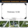 PIPRE Clear Waterproof Tarpaulin with Grommets, 440 g/m², 2.2 x 2.5 m view 3