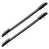 2-Piece Black Rubber Handle Set with Metal End Caps for Speaker Cabinets view 1