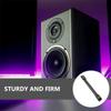 2-Piece Black Rubber Handle Set with Metal End Caps for Speaker Cabinets view 2