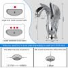 AAureolo Modern Silver Swan-Shaped Bathroom Faucet, Single-Handle, One-Hole view 2