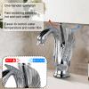 AAureolo Modern Silver Swan-Shaped Bathroom Faucet, Single-Handle, One-Hole view 3