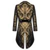 LOSSLO Men's Gold Steampunk Tailcoat – Victorian Renaissance Costume Coat view 1