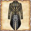 LOSSLO Men's Gold Steampunk Tailcoat – Victorian Renaissance Costume Coat view 3