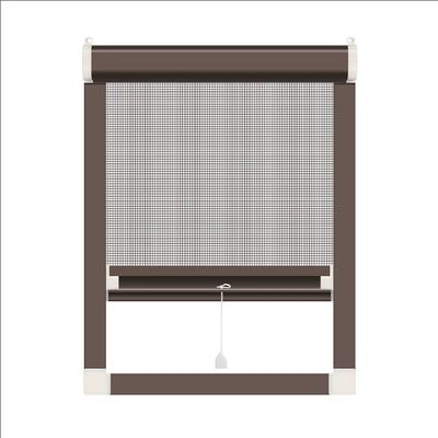 WYWY Retractable Window Insect Screen, Adjustable, Aluminum Alloy Frame, Stainless Steel Diamond Mesh, Removable, Customizable, Brown, 50 x 150 cm
