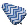 Treer Waterproof Bicycle Saddle Cover, Multicolor Lines, Blue, 2.1 Pieces view 1