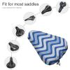Treer Waterproof Bicycle Saddle Cover, Multicolor Lines, Blue, 2.1 Pieces view 3