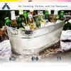 Galvanized Ice Bucket for Drinks and Parties view 3