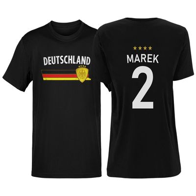 Personalized Germany Soccer T-Shirt with Custom Name & Number – 100% Cotton Fan Shirt