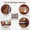 Peiaw 4-in-1 Cling Film Dispenser with Paper Towel Holder, Wall-Mounted Organizer, Brown view 4