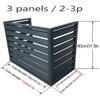 Aluminum AC Cover for Outdoor Units, 110 x 80 x 60 cm, Weather-Resistant, Brown view 2