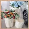 Party Cylinder Stands with PVC Discs, Foldable Paper Columns, 2-Pack, Orange, 60 cm/23.6 in view 2