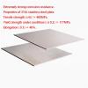 316L Stainless Steel Sheet, Square Polished Plate, 50 × 100 × 1.2 mm, 5 pcs view 4