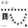 Halloween Garland, Set of 4 | 120 cm, 100% Polyester Felt, Black/White/Red | Pennant Party Decoration view 2