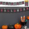 Halloween Garland, Set of 4 | 120 cm, 100% Polyester Felt, Black/White/Red | Pennant Party Decoration view 4