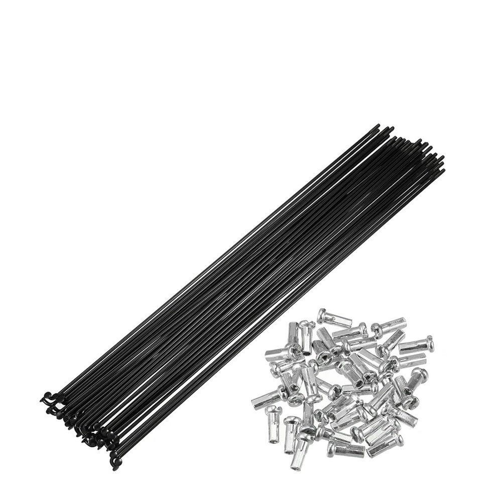 40-Piece 14G Bicycle Steel Spokes, 260/278/286/292/297/300 mm, with Nipples (278 mm)