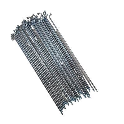 12G Bicycle Spokes, 2.5 mm Diameter, Electric Bicycle-Compatible, 170–305 mm, Steel, 40 Pieces with Nipples (275 mm)