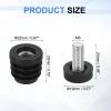 QUARKZMAN 4-Piece M8 x 22 mm Plastic Adjustable Furniture Leg Caps view 2