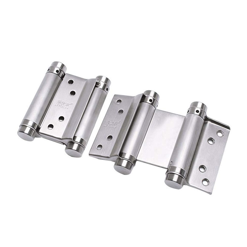 Double-Action Spring Hinge, 10.2 cm, for Café/Saloon Swing Doors, Stainless Steel, 2.5–4.3 cm