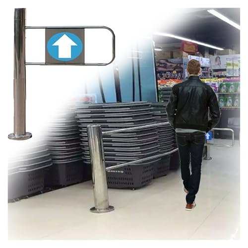 Automatic One-Way Stainless Steel Swing Gate, 50.8–101.6 cm Wide
