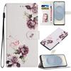 Xiaomi Redmi Note 15 Pro Wallet Case with Card Slots, Brown PU Leather, Diagonal Peony Pattern view 2