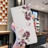 Xiaomi Redmi Note 15 Pro Wallet Case with Card Slots, Brown PU Leather, Diagonal Peony Pattern view 3