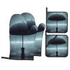 Kitchen Baking Set, Black Umbrella Rain Pattern, 4-Piece view 1