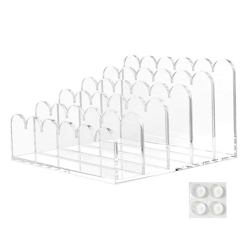 Acrylic Letter Tray, 5 Compartments, Clear Mail Organizer