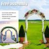 ZCFLWR Steel Grid Pergola, Garden Wedding Arch, Outdoor Metal Arbor, W120 x H220 cm, W140 x H230 cm, W180 x H220 cm, W200 x H230 cm, W240 x view 4