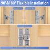 2-Pack Sliding Bolt Locks, 90°/180° Flip Bolts view 4