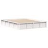 INLIFE Bed Frame, White, 210 x 168 x 30 cm, Solid Pine Wood view 2