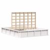 INLIFE Bed Frame, White, 210 x 168 x 30 cm, Solid Pine Wood view 3