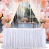 BTYQKZVPM Table Skirt Decoration, Party Table Skirt, Multicolor, 1.83 m/2.74 m (Purple Red, 9 ft, 77 x 275 cm) view 2